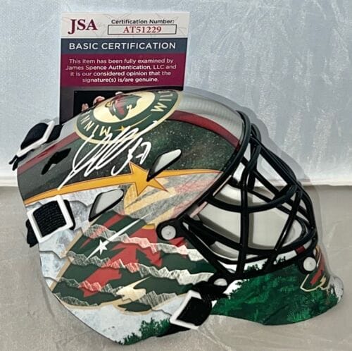 JESPER WALLSTEDT SIGNED MINNESOTA WILD MINI GOALIE MASK AUTOGRAPHED JSA COLLECTIBLE MEMORABILIA