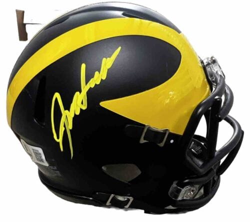 JIM HARBAUGH signed (Michigan Wolverines) mini football helmet BECKETT BM02828