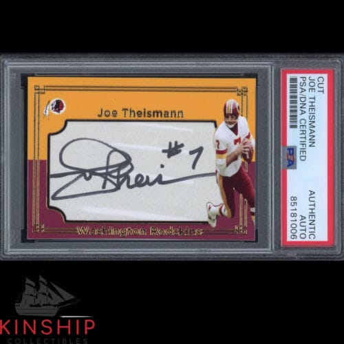 Joe Theismann signed Custom Trading Card PSA DNA Slabbed Redskins Auto C2552