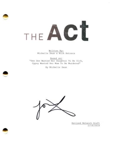JOEY KING SIGNED AUTOGRAPH THE ACT PILOT SCRIPT SCREENPLAY GYPSY ROSE BLANCHARD COLLECTIBLE MEMORABILIA