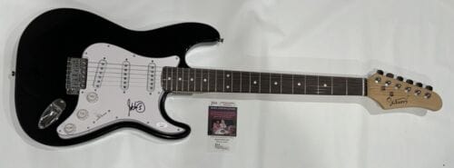 JOHN 5 SIGNED BLACK ELECTRIC GUITAR MOTLEY CRUE JSA COA COLLECTIBLE MEMORABILIA