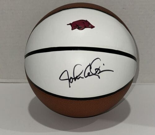 JOHN CALIPARI SIGNED BASKETBALL ARKANSAS RAZORBACKS PROOF JSA COA COLLECTIBLE MEMORABILIA