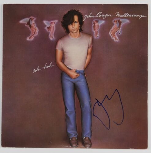 JOHN COUGAR MELLENCAMP JSA SIGNED AUTOGRAPH ALBUM RECORD VINYL UH-HUH COLLECTIBLE MEMORABILIA