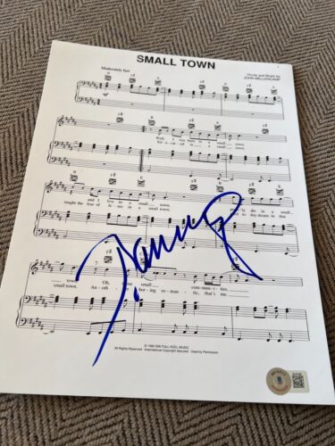 JOHN MELLENCAMP SIGNED AUTOGRAPH SHEET MUSIC SMALLTOWN BECKETT BAS AUTO COA D COLLECTIBLE MEMORABILIA