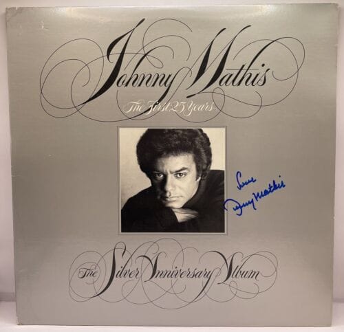 JOHNNY MATHIS SIGNED AUTOGRAPHED VINYL RECORD ALBUM THE FIRST 25 YEARS JSA COLLECTIBLE MEMORABILIA