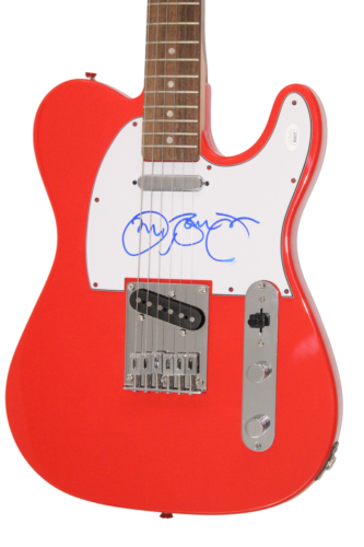 JON BON JOVI SIGNED AUTOGRAPH RED FENDER TELECASTER GUITAR SLIPPERY WHEN WET JSA COLLECTIBLE MEMORABILIA