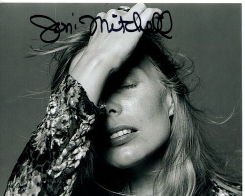 JONI MITCHELL SIGNED AUTOGRAPHED 8×10 PHOTO COLLECTIBLE MEMORABILIA