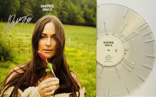 KACEY MUSGRAVES Signed Aut &ldquo;Deeper Well&rdquo; Milk Splatter Vinyl Cover LP