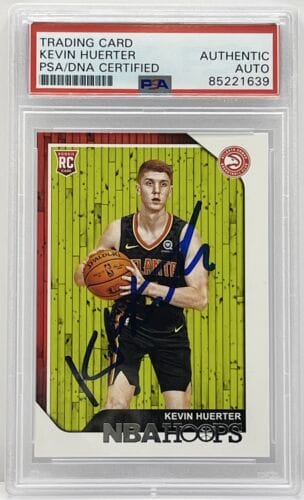 KEVIN HUERTER SIGNED AUTO 2018-19 HOOPS ROOKIE CARD ON CARD KINGS PSA/DNA SLAB COLLECTIBLE MEMORABILIA