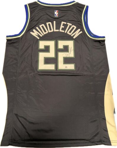 KHRIS MIDDLETON SIGNED JERSEY PSA/DNA MILWAUKEE BUCKS AUTOGRAPHED COLLECTIBLE MEMORABILIA