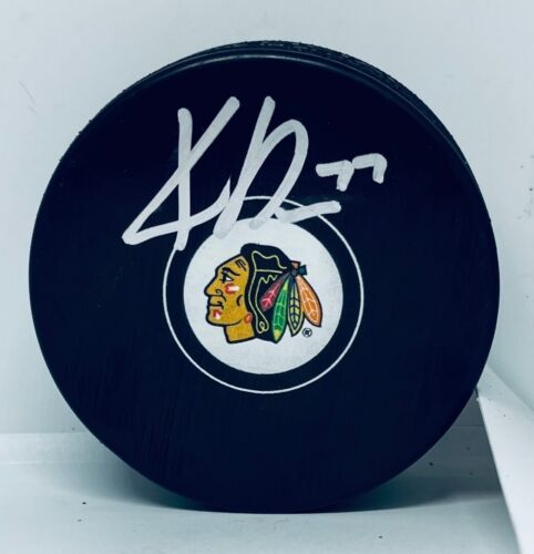 KIRBY DACH SIGNED CHICAGO BLACKHAWKS PUCK AUTOGRAPHED HAWKS COLLECTIBLE MEMORABILIA