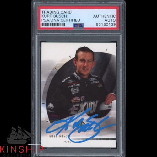 Kurt Busch signed 2000 Upper Deck SP Rookie Card PSA DNA Nascar Auto C2524