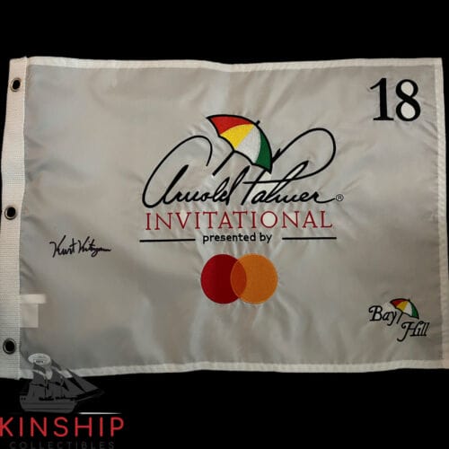 Kurt Kitayama signed Arnold Palmer Invitational Golf Flag JSA COA Auto Z1601