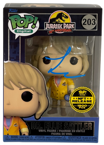 LAURA DERN SIGNED DR ELLIE SATTLE FUNKO JURASSIC PARK POP DIGITAL AUTO BECKETT COLLECTIBLE MEMORABILIA