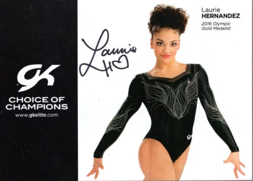 LAURIE HERNANDEZ HAND SIGNED 5x7 COLOR PHOTO+COA OLYMPIC GOLD MEDAL ...