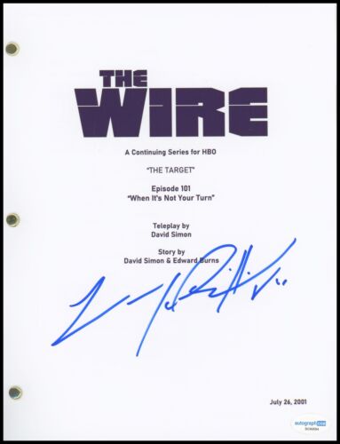 LAWRENCE GILLIARD JR. “THE WIRE” AUTOGRAPH SIGNED FULL PILOT EPISODE SCRIPT ACOA COLLECTIBLE MEMORABILIA