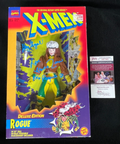 LENORE ZANN SIGNED & INSCRIBED X-MEN DELUXE ROGUE ACTION FIGURE JSA COA COLLECTIBLE MEMORABILIA