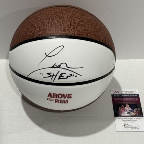 LEON ROBINSON SIGNED BASKETBALL ABOVE THE RIM TOMMY SHEPPARD RARE JSA COA COLLECTIBLE MEMORABILIA