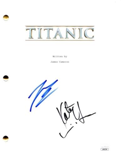 LEONARDO DICAPRIO & KATE WINSLET SIGNED AUTOGRAPH TITANIC MOVIE SCRIPT – JSA COA COLLECTIBLE MEMORABILIA