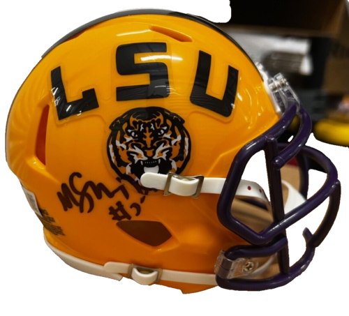 MAASON SMITH signed (LSU TIGERS) mini football helmet BECKETT BM02890