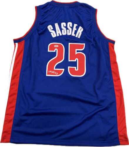 MARCUS SASSER SIGNED JERSEY PSA/DNA DETROIT PISTONS AUTOGRAPHED COLLECTIBLE MEMORABILIA