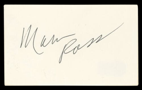 MARION ROSS HAPPY DAYS AUTHENTIC SIGNED 3×5 INDEX CARD AUTOGRAPHED BAS #BL96348 COLLECTIBLE MEMORABILIA