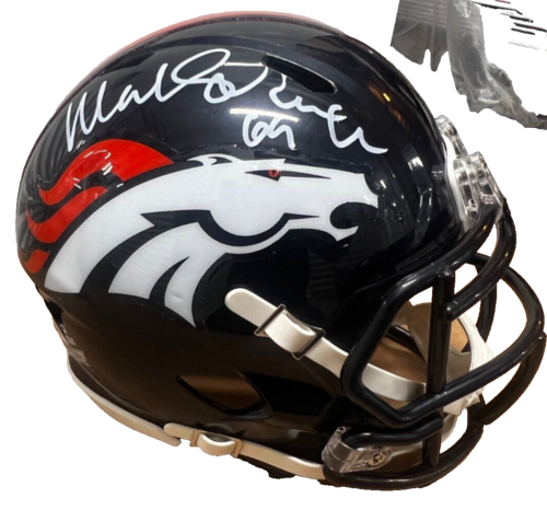 MARK SCHLERTH signed (DENVER BRONCOS) mini football helmet BECKETT BM02896
