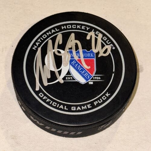 MARTIN ST. LOUIS Signed NY RANGERS 90th Anniv Official GAME Puck ...