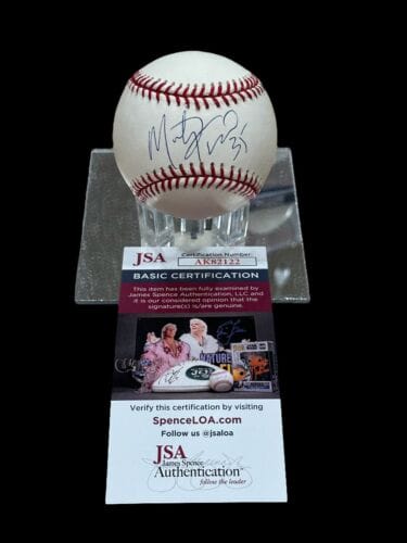 MARTY TURCO DALLAS STARS MICHIGAN WOLVERINES SIGNED AUTOGRAPH BASEBALL JSA COLLECTIBLE MEMORABILIA