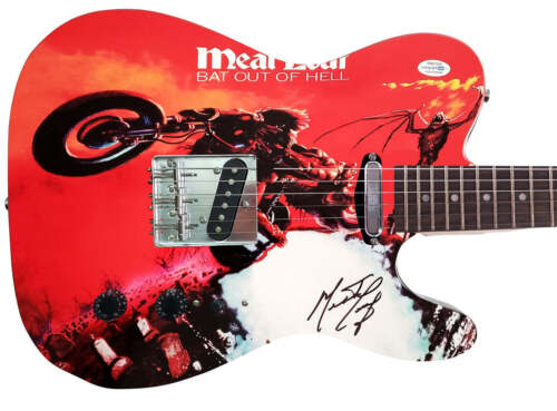 MEAT LOAF SIGNED BAT OUT OF HELL ALBUM LP GRAPHICS GUITAR EXACT VIDEO PROOF COLLECTIBLE MEMORABILIA