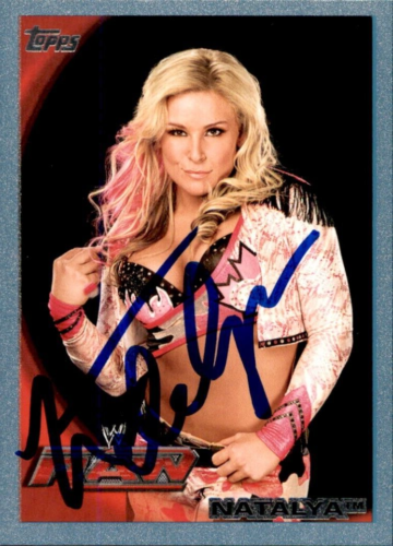 NATALYA SIGNED 2010 TOPPS WWE RAW CARD #61 1560/2010 COLLECTIBLE MEMORABILIA