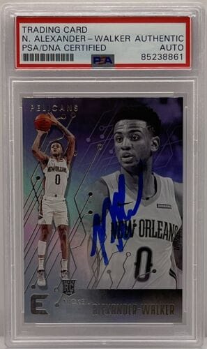 NICKEIL ALEXANDER WALKER 2019-20 ESSENTIALS ROOKIE CARD PELICANS PSA/DNA SLABBED COLLECTIBLE MEMORABILIA