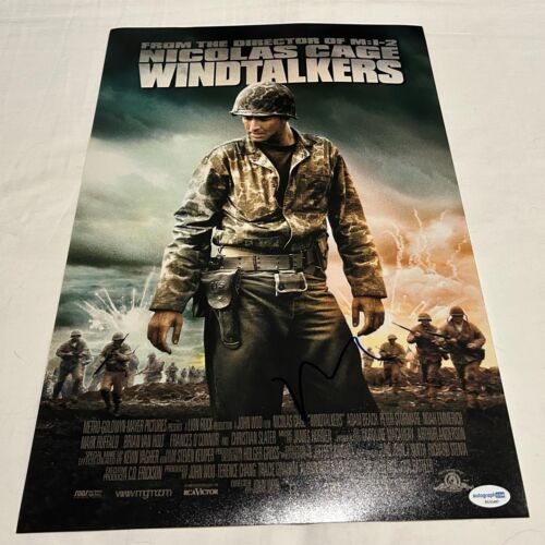 NICOLAS CAGE SIGNED WINDTALKERS 12X18 MOVIE POSTER 2 ACOA COLLECTIBLE MEMORABILIA