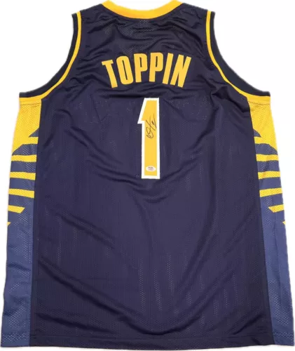 OBI TOPPIN SIGNED JERSEY PSA/DNA INDIANA PACERS AUTOGRAPHED COLLECTIBLE MEMORABILIA