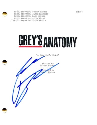 Patrick Dempsey Signed Autograph Grey's Anatomy Full Pilot Script ...