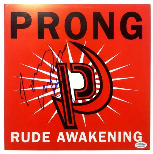 PRONG TOMMY VICTOR SIGNED RUDE AWAKENING PROMO ALBUM FLAT ACOA COLLECTIBLE MEMORABILIA