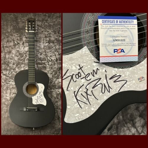 PSA BROOKS & DUNN BAND * KIX BROOKS * SIGNED ACOUSTIC GUITAR COA COLLECTIBLE MEMORABILIA