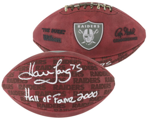 RAIDERS HOWIE LONG “HOF 00” SIGNED “THE DUKE” TEAM SHOWCASE NFL FOOTBALL BAS WIT COLLECTIBLE MEMORABILIA