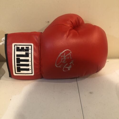 REIYA ABE SIGNED AUTOGRAPH BOXING GLOVE COA JAPAN BOXER CHAMP IBF COLLECTIBLE MEMORABILIA