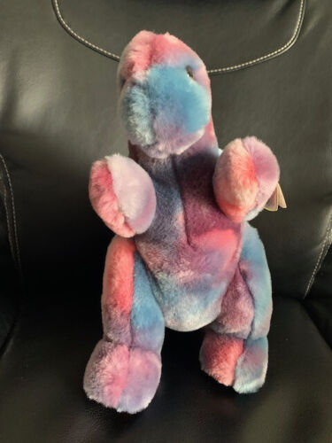 REX TY BEANIE BUDDIES VINTAGE PLUSH STUFFED TYE DYE 11” DINOSUAR NEW WITH TAG COLLECTIBLE MEMORABILIA