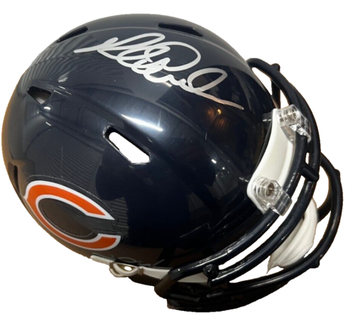 RICHARD DENT signed (CHICAGO BEARS) mini football helmet BECKETT BM02821