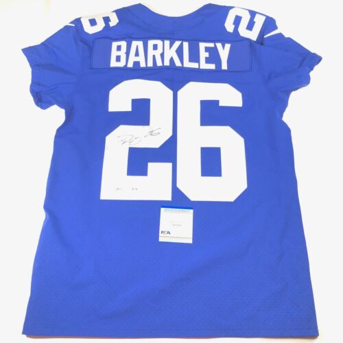 SAQUON BARKLEY SIGNED JERSEY PSA/DNA NEW YORK GIANTS AUTOGRAPHED COLLECTIBLE MEMORABILIA