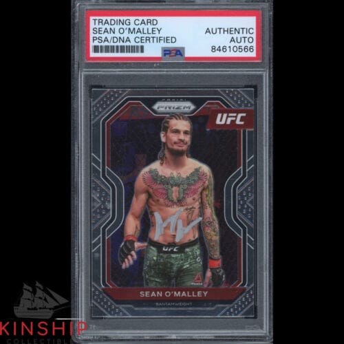 SEAN O’MALLEY SIGNED 2021 PANINI PRIZM TRADING CARD PSA DNA SLAB UFC AUTO C2475 COLLECTIBLE MEMORABILIA