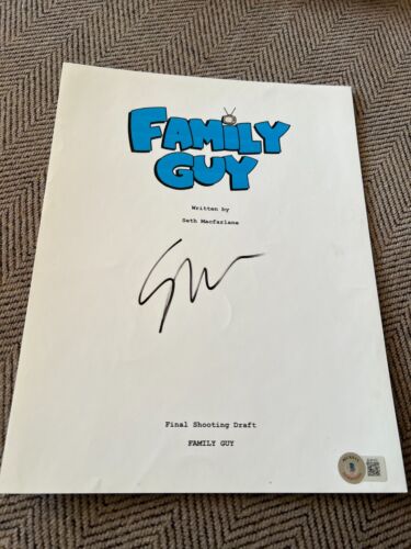 SETH MACFARLANE SIGNED AUTOGRAPH FAMILY GUY SCRIPT BECKETT BAS COA D COLLECTIBLE MEMORABILIA