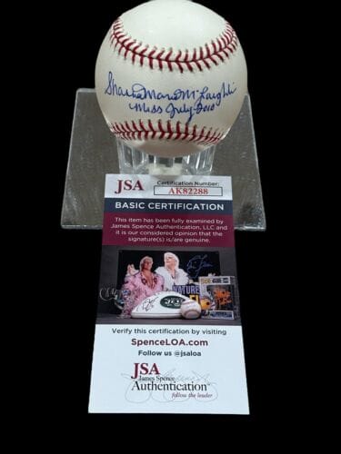 SHANNA MARIE MCLAUGHLIN PLAYBOY PLAYMATE MISS JULY SIGNED AUTOGRAPH BASEBALL JSA COLLECTIBLE MEMORABILIA
