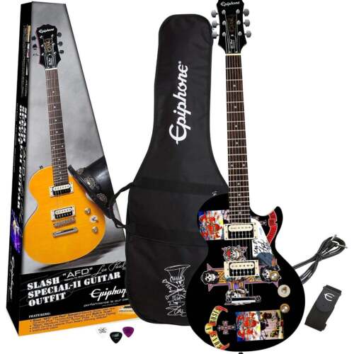SLASH OF GUNS N ROSES SIGNED CUSTOM GRAPHICS HIS MODEL EPIPHONE GUITAR COLLECTIBLE MEMORABILIA