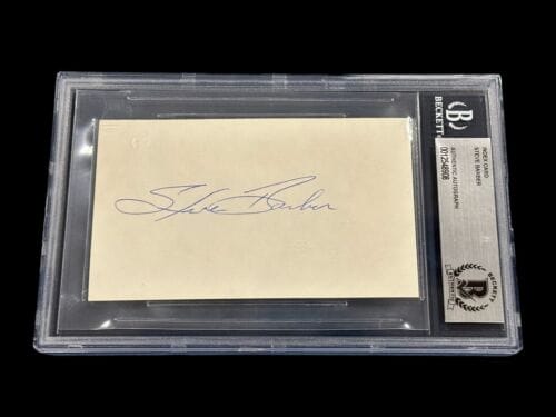 STEVE BARBER BALTIMORE ORIOLES NO HI SEATTLE PILOTS SIGNED AUTOGRAPH BAS BECKETT COLLECTIBLE MEMORABILIA