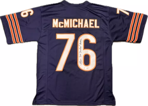 STEVE MCMICHAEL SIGNED JERSEY PSA/DNA CHICAGO BEARS AUTOGRAPHED COLLECTIBLE MEMORABILIA