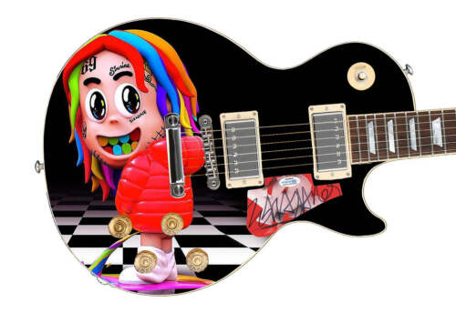 TEKASHI69 AUTOGRAPHED SIGNED CUSTOM PHOTO GRAPHICS GUITAR ACOA ACOA COLLECTIBLE MEMORABILIA