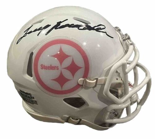TERRY BRADSHAW signed (Pittsburgh Steelers) mini football helmet BECKETT BM02836